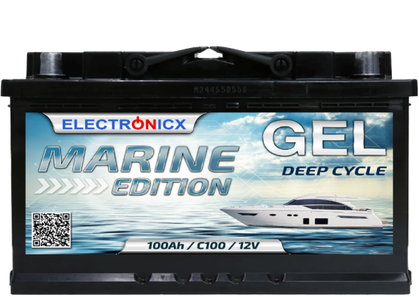 Electronicx Marine Edition GEL Batterie 100 AH 12V Boot Schiff Versorgungsbatterie