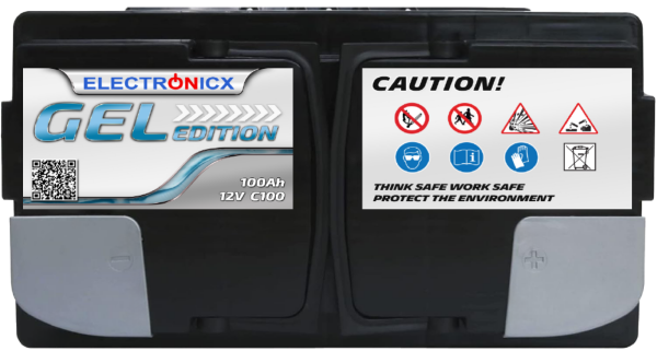 Electronicx Edition GEL Batterie 100 AH 12V  Versorgungsbatterie Freizeit Akku